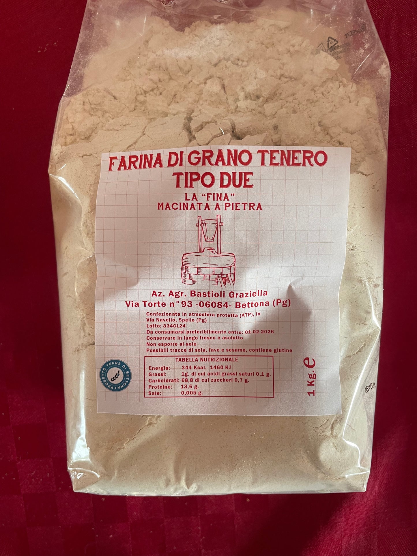 Farina Tipo 2 di Grani Antichi Tenero Biologico Macinata a Pietra